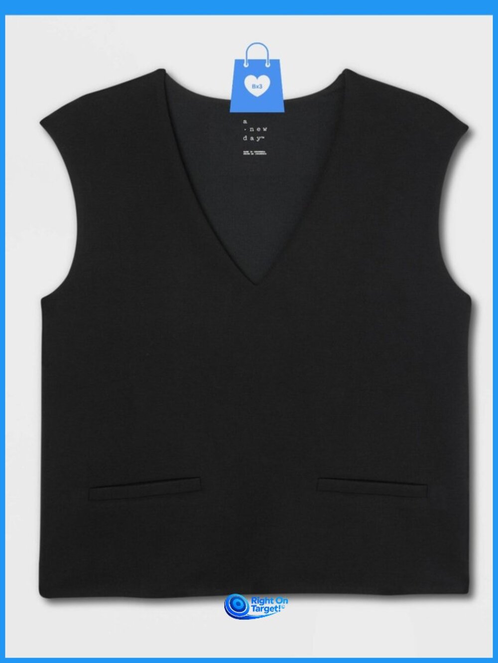 Small - Womens Sandwash Vest - A New Day - Black